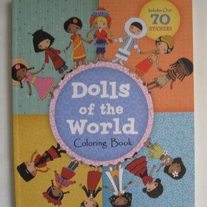 Dolls of the World Coloring Book with Stickers Jessica Secheret Blue Apple Books